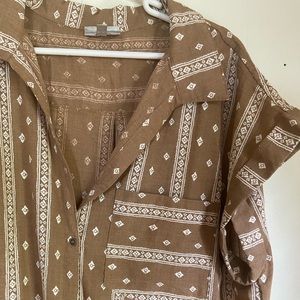 BlueHeaven Aztec button up dress/tunic Size L